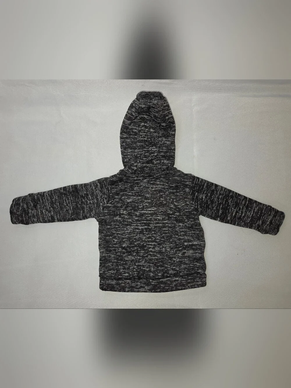 Carter's Black & Gray Hooded Toggle Jacket with Red Plaid Hood Trim
